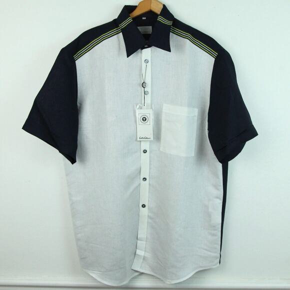 Carlo Colucci Other - Vintage Carlo Colucci XL Camp Shirt Linen Blend Resort Quiet Luxury Vacation